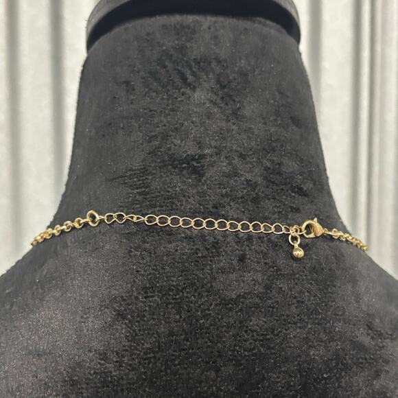 Bold Red Layered Flower Statement Necklace Gold Chain | Glam Floral Jewelry - Picture 6 of 13